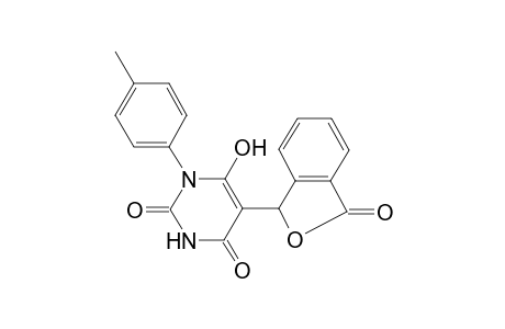 1-(4-Methylphenyl)-6-oxidanyl-5-(3-oxidanylidene-1H-2-benzofuran-1-yl)pyrimidine-2,4-dione