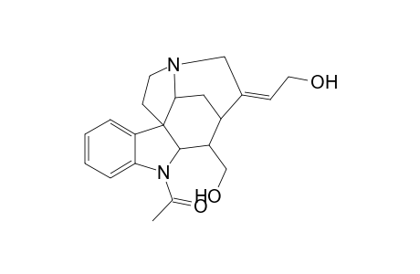 Curan-17,18-diol, 1-acetyl-19,20-didehydro-, (19E)-