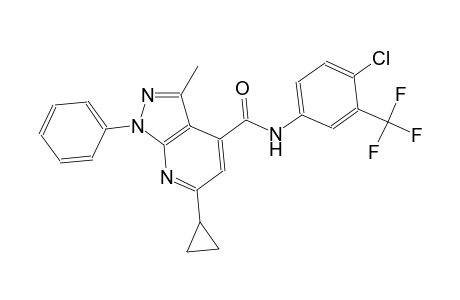 N-[4-chloro-3-(trifluoromethyl)phenyl]-6-cyclopropyl-3-methyl-1-phenyl-1H-pyrazolo[3,4-b]pyridine-4-carboxamide