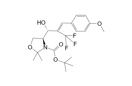 (4S)-4-[(Z,1R)-1-hydroxy-3-(4-methoxyphenyl)-2-(trifluoromethyl)allyl]-2,2-dimethyl-oxazolidine-3-carboxylic acid tert-butyl ester