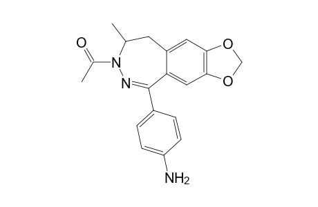 (+)-3-Acetyl-1-(4-aminophenyl)-4-methyl-7,8-methylenedioxy-4,5-dihydro-3H-2,3-benzodiazepine