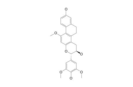 SHANCIOL-E;3-HYDROXY-11-METHOXY-2-(4'-HYDROXY-3',5'-DIMETHOXYPHENYL)-2,3,5,6-TETRAHYDRO-4H-PHENANTHRO-[2,1-B]-PYRAN-8-OL