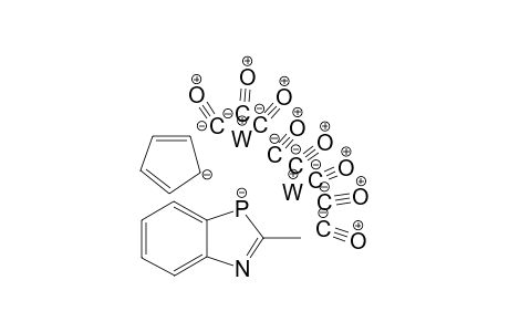 eta1-{2-Methyl-3-[(eta5-cyclopentadienyl)tricarbonyltungsten]-1,3-benzazaphosphole-P}pentacarbonyltungsten