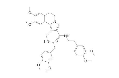 Pyrrolo[2,1-a]isoquinoline-2-carboxamide, N-[2-(3,4-dimethoxyphenyl)ethyl]-1-[[[2-(3,4-dimethoxyphenyl)ethyl]amino]methy l]-5,6-dihydro-8,9-dimethoxy-