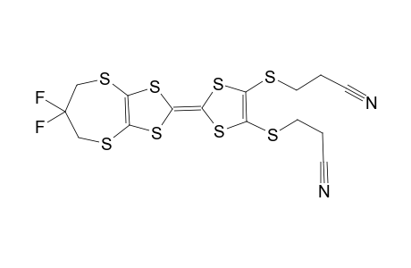 2,3-Bis(2-cyanoethylthio)-5,7-(6,6-difluoropropylenedithio)tetrathiafulvene