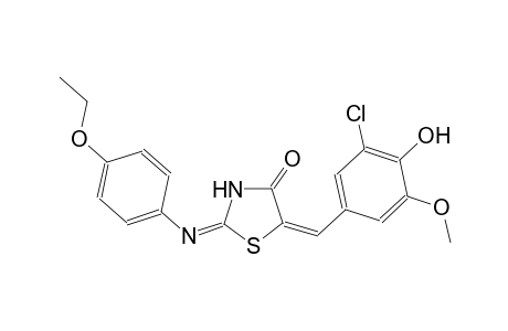 (2E,5E)-5-(3-chloro-4-hydroxy-5-methoxybenzylidene)-2-[(4-ethoxyphenyl)imino]-1,3-thiazolidin-4-one