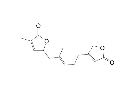 3-Methyl-5-[(E)-2-methyl-5-(5-oxo-2,5-dihydro-furan-3-yl)-pent-2-enyl]-5H-furan-2-one