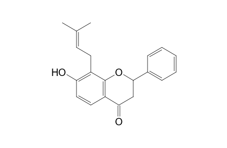 7-Hydroxy-8-(3-methylbut-2-enyl)-2-phenyl-2,3-dihydrochromen-4-one