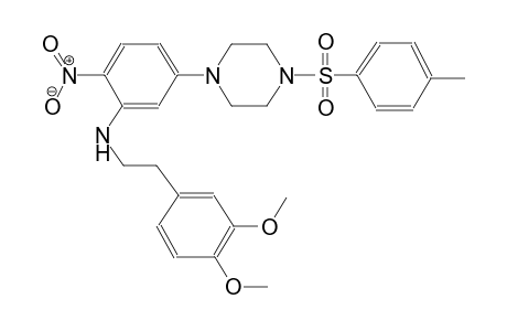 benzeneethanamine, 3,4-dimethoxy-N-[5-[4-[(4-methylphenyl)sulfonyl]-1-piperazinyl]-2-nitrophenyl]-