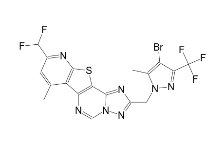 2-{[4-bromo-5-methyl-3-(trifluoromethyl)-1H-pyrazol-1-yl]methyl}-9-(difluoromethyl)-7-methylpyrido[3',2':4,5]thieno[2,3-e][1,2,4]triazolo[1,5-c]pyrimidine