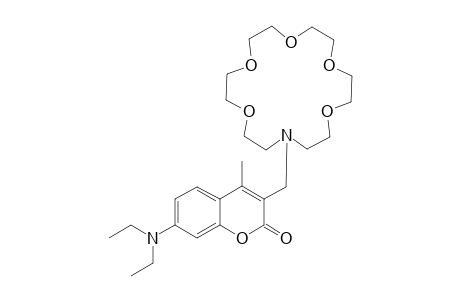2-[3',6',9',12',15'-Pentaoxa-18'-aza-cyclooctadecan-18'-yl]-4-methyl-7-(N.N-dipropyl)amino]-coumarin
