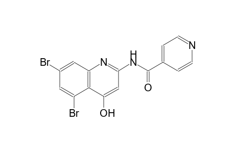 N-(5,7-dibromo-4-hydroxy-2-quinolinyl)isonicotinamide
