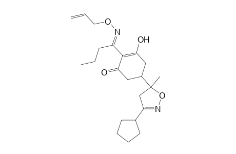 2-Cyclohexen-1-one, 5-(3-cyclopentyl-4,5-dihydro-5-methyl-5-isoxazolyl)-3-hydroxy-2-[1-[(2-propenyloxy)imino]butyl]-
