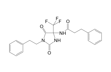 N-[2,5-dioxo-1-(2-phenylethyl)-4-(trifluoromethyl)imidazolidin-4-yl]-3-phenylpropanamide
