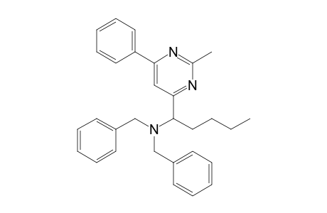 N,N-Dibenzyl-1-(2-methyl-6-phenyl-4-pyrimidinyl)-1-pentanamine