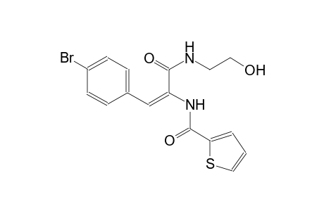 N-((E)-2-(4-bromophenyl)-1-{[(2-hydroxyethyl)amino]carbonyl}ethenyl)-2-thiophenecarboxamide