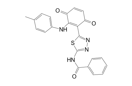 5-(3'-Benzoylamino-2',4',5'-thiadiazolyl)-2-(p-tolylamino)-1,4-benzoquinone