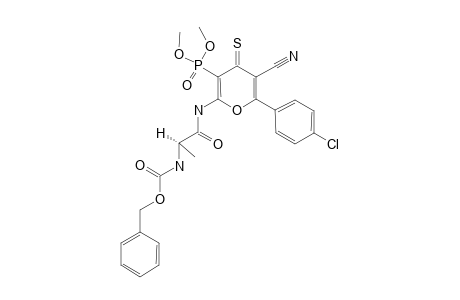2-(BENZYLOXYCARBONYL-ALPHA-L-ALANYL)-AMINO-5-CYANO-6-(4'-CHLOROPHENYL)-4-THIOXO-4H-PYRAN-3-YLPHOSPHONIC-ACID-DIMETHYLESTER