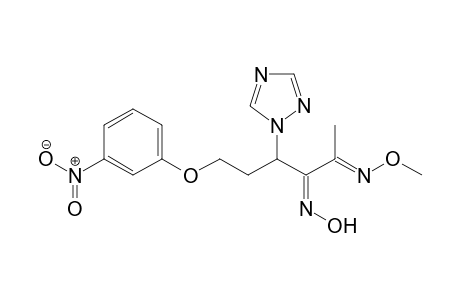 2,3-Hexanedione, 6-(3-nitrophenoxy)-4-(1H-1,2,4-triazol-1-yl)-, 2-(O-methyloxime) 3-oxime
