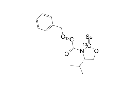 4-(S)-(-)-(1-METHYLETHYL)-3-[(PHENYLMETHOXY)-[2-(13)-C]-ACETYL]-[2-(13)-C]-OXAZOLIDINE-SELONE