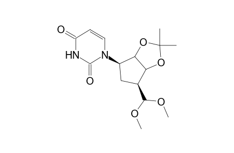 2,4(1H,3H)-Pyrimidinedione, 1-[6-(dimethoxymethyl)tetrahydro-2,2-dimethyl-4H-cyclopenta-1,3-dioxol-4-yl]-, (3a.alpha.,4.alpha.,6.alpha.,6a.alpha.)-(.+-.)-