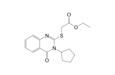 acetic acid, [(3-cyclopentyl-3,4-dihydro-4-oxo-2-quinazolinyl)thio]-, ethyl ester
