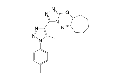 7H-3-[5-Methyl-1-(4-methylphenyl)-1,2,3-triazol-4-yl]-1,2,3-triazol-4-yl]-s-triazolo[3,4-b]-cyclohepta[e]-1,3,4-thiadiazine