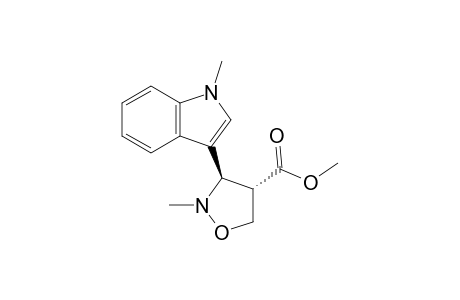 (3R,4S)-2-methyl-3-(1-methyl-3-indolyl)-4-isoxazolidinecarboxylic acid methyl ester