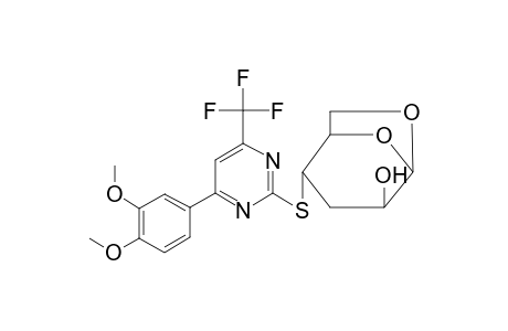 2-[[4-(3,4-dimethoxyphenyl)-6-(trifluoromethyl)-2-pyrimidinyl]thio]-6,8-dioxabicyclo[3.2.1]octan-4-ol