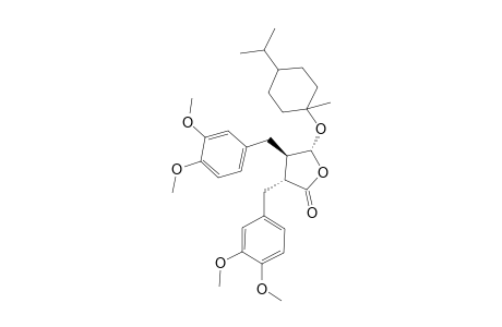 (-)-(3R,4R,5R)-3,4-Bis(3',4'-Dimethoxybenzyl)-5-(1-menthyloxy)butyrolactone