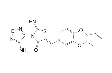 (5Z)-2-azanylidene-3-(4-azanyl-1,2,5-oxadiazol-3-yl)-5-[(3-ethoxy-4-prop-2-enoxy-phenyl)methylidene]-1,3-thiazolidin-4-one