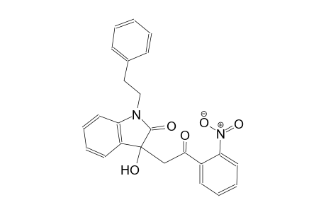 2H-indol-2-one, 1,3-dihydro-3-hydroxy-3-[2-(2-nitrophenyl)-2-oxoethyl]-1-(2-phenylethyl)-