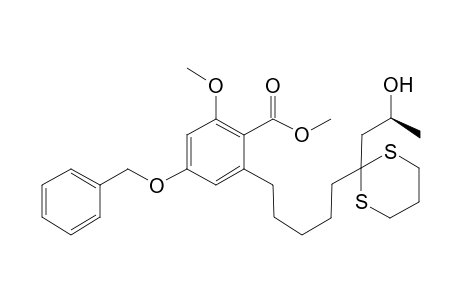 (S)-Methyl 4-benzyloxy-2-methoxy-6-{5-[2-(2-hydroxypropyl)-1,3-dithiane-2-yl]pentyl}benzoate