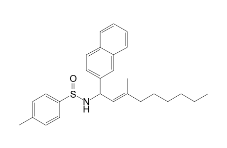 4-Methyl-N-[3'-methyl-1'-(naphthalen-2"-yl)non-2'-enyl]-benzenesulfinamide