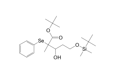 tert-Butyl (+-)-5-(tert-Butyldimethylsiloxy)-3-hydroxy-2-methyl-2-(phenylselenenyl)pentanoate