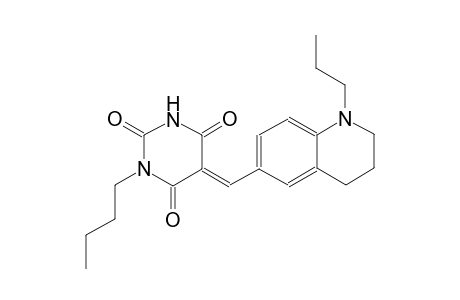 (5E)-1-butyl-5-[(1-propyl-1,2,3,4-tetrahydro-6-quinolinyl)methylene]-2,4,6(1H,3H,5H)-pyrimidinetrione