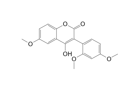 4-Hydroxy-6-methoxy-3-(2,4-dimethoxyphenyl)-1-benzopyran-2-one