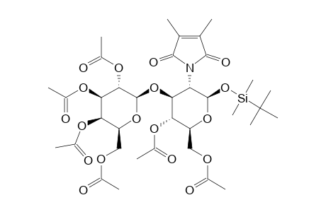 TERT.-BUTYLDIMETHYLSILYL_(2,3,4,6-TETRA-O-ACETYL-BETA-D-GALACTOPYRANOSYL)-(1->3)-4,6-DI-O-ACETYL-2-DEOXY-2-DIMETHYLMALEIMIDO-BETA-D-GLUCOPYRANOSIDE