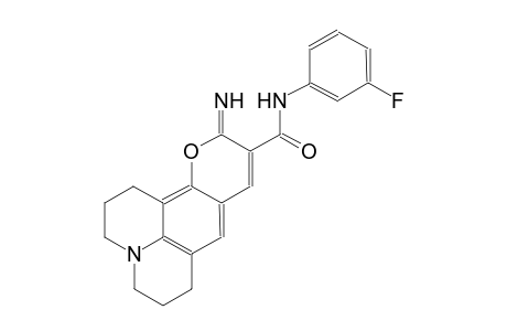 1H,5H,11H-[1]benzopyrano[6,7,8-ij]quinolizine-10-carboxamide, N-(3-fluorophenyl)-2,3,6,7-tetrahydro-11-imino-