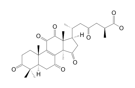 GANOSPORERIC-ACID-A;3,7,11,15,23-HEXAOXO-5-ALPHA-LANOSTA-8-EN-26-OIC-ACID