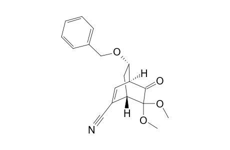 (1S*,4S*,7S*)-7-(Benzyloxy)-5-cyano-3,3-trimethoxy-2-oxobicyclo[2.2.2]oct-5-en-2-one