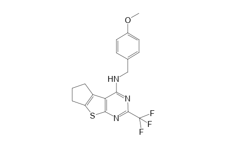 N-(4-methoxybenzyl)-2-(trifluoromethyl)-6,7-dihydro-5H-cyclopenta[4,5]thieno[2,3-d]pyrimidin-4-amine