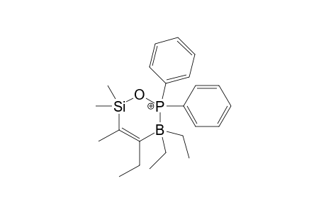 3,3,4-triethyl-5,6,6-trimethyl-2,2-diphenyl-1-oxa-2-phosphonia-6-sila-3-borata-4-cyclohexene