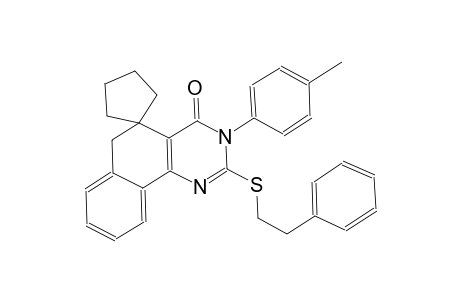 2-(phenethylthio)-3-(p-tolyl)-3H-spiro[benzo[h]quinazoline-5,1'-cyclopentan]-4(6H)-one