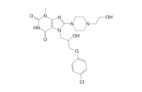 7-[3-(4-chlorophenoxy)-2-hydroxypropyl]-8-[4-(2-hydroxyethyl)-1-piperazinyl]-3-methyl-3,7-dihydro-1H-purine-2,6-dione