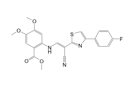 methyl 2-({(E)-2-cyano-2-[4-(4-fluorophenyl)-1,3-thiazol-2-yl]ethenyl}amino)-4,5-dimethoxybenzoate