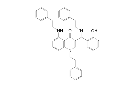 (Z)-3-((2-hydroxyphenyl)(phenethylimino)methyl)-1-phenethyl-5-(phenethylamino)quinolin-4(1H)-one