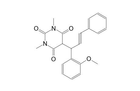 2,4,6(1H,3H,5H)-pyrimidinetrione, 5-[1-(2-methoxyphenyl)-3-phenyl-2-propynyl]-1,3-dimethyl-