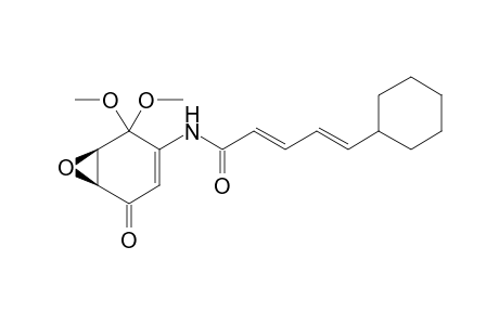(2E,4E)-5-cyclohexyl-N-[(1S,6R)-2-keto-5,5-dimethoxy-7-oxabicyclo[4.1.0]hept-3-en-4-yl]penta-2,4-dienamide