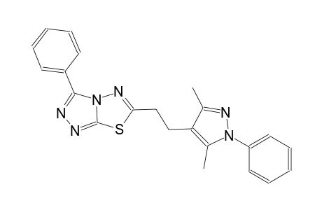 [1,2,4]triazolo[3,4-b][1,3,4]thiadiazole, 6-[2-(3,5-dimethyl-1-phenyl-1H-pyrazol-4-yl)ethyl]-3-phenyl-